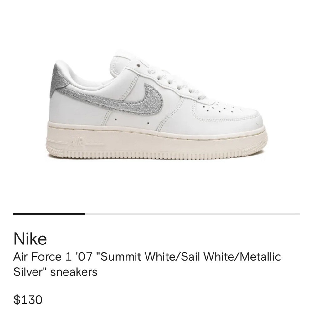 Nike Air Force 1 '07 Summit White Metallic Sneakers